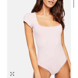Free People Intimately Square Eyes pink M bodysuit